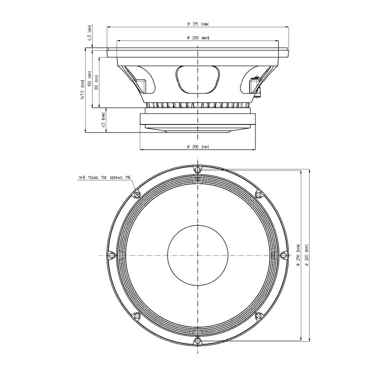 Eighteen Sound 12MB700 8 Ohm 12" 450W Loudspeaker - Image 5