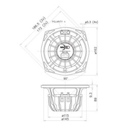 Alternative view of Faital Pro 6PR150 8ohm 6" 150 watt Neo Speaker
