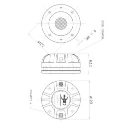 Alternative view of Faital Pro HF146R 8ohm 1.4" 70 watt Neo Compression Driver