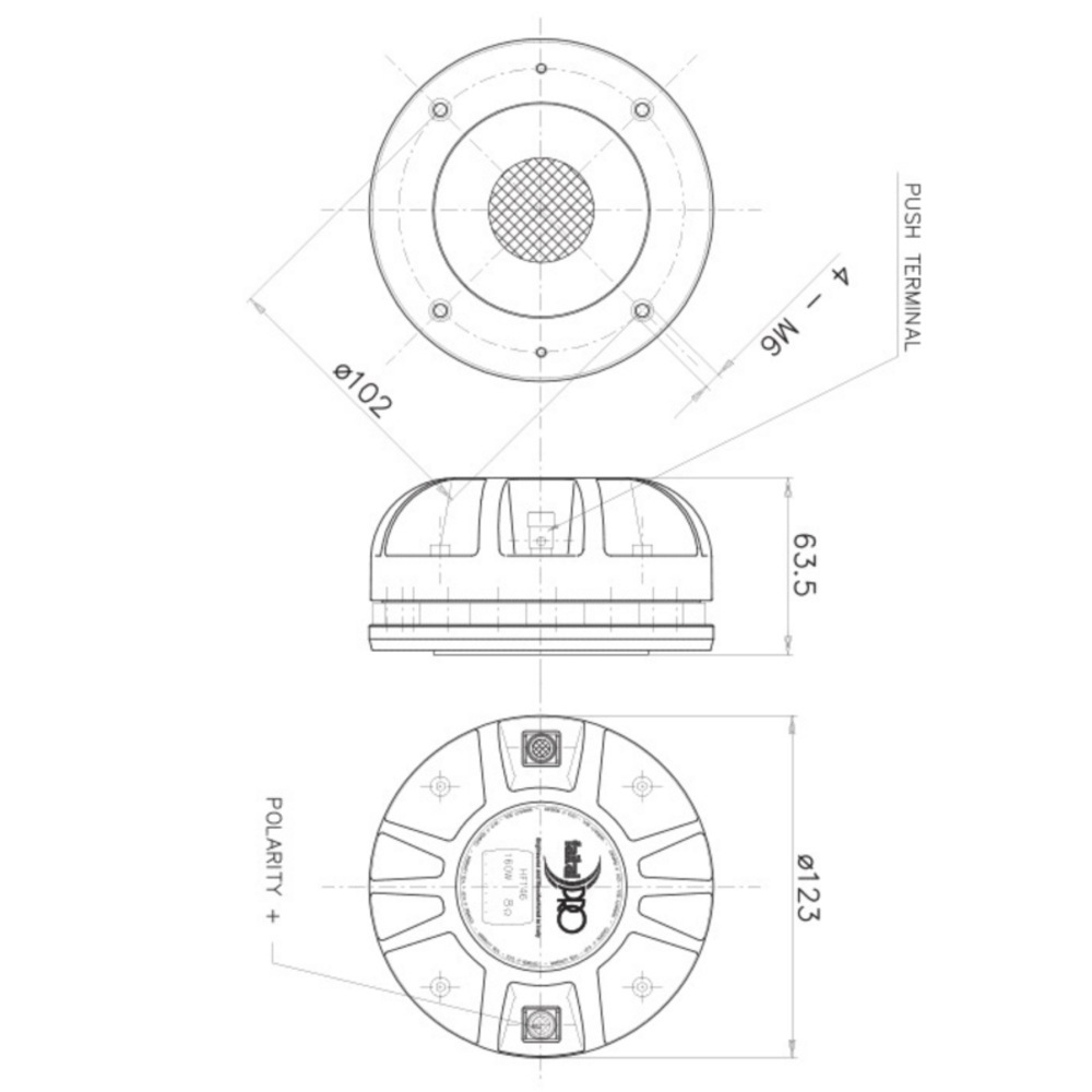 Faital Pro HF146R 8ohm 1.4" 70 watt Neo Compression Driver - Image 2