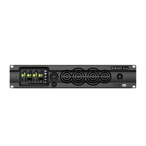 RAM AUDIO DALIM 14Q, 14000 Watt, 4 channel amplifier with DSP DANTE, Lean Business Audio